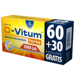 D-Vitum Forte 2000 j.m. witamina D dla dorosłych 90 kapsułek (60 + 30 GRATIS)
