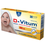 D-Vitum witamina D dla niemowląt 400 j.m., 30 kapsułek twist-off